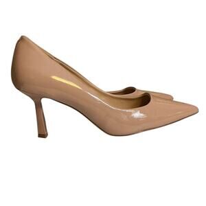Steve Madden Brynn Blush Pinkish Tan Patent Kitten Heels Pumps Size US6.5M